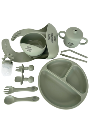 Complete 11pc Silicone Feeding Sets