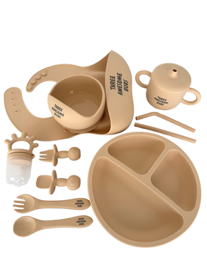 Complete 11pc Silicone Feeding Sets