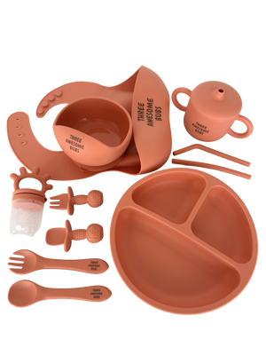 Complete 11pc Silicone Feeding Sets
