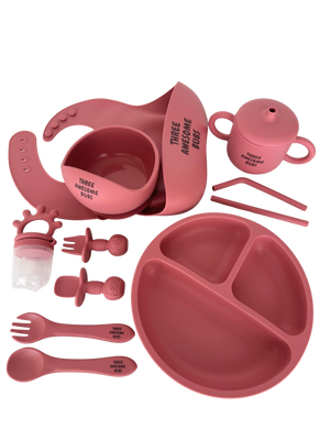 Complete 11pc Silicone Feeding Sets