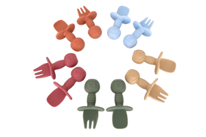 Baby First Stage Silicone Spoon & Fork Set