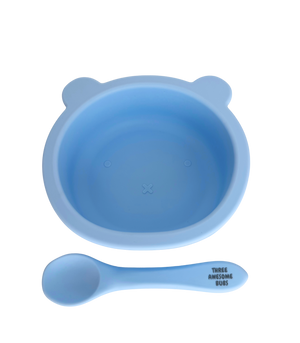 Silicone Teddy Suction Bowl & Spoon Set