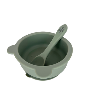 Silicone Teddy Suction Bowl & Spoon Set