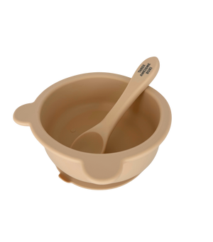 Silicone Teddy Suction Bowl & Spoon Set