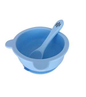 Silicone Teddy Suction Bowl & Spoon Set