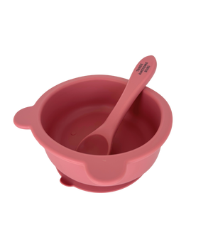 Silicone Teddy Suction Bowl & Spoon Set