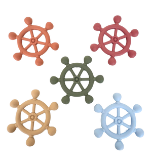 Silicone Ships Wheel Teether