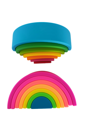 Silicone 7-Layer Rainbow Stacking Toy